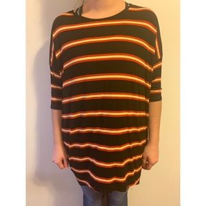 Striped high low top